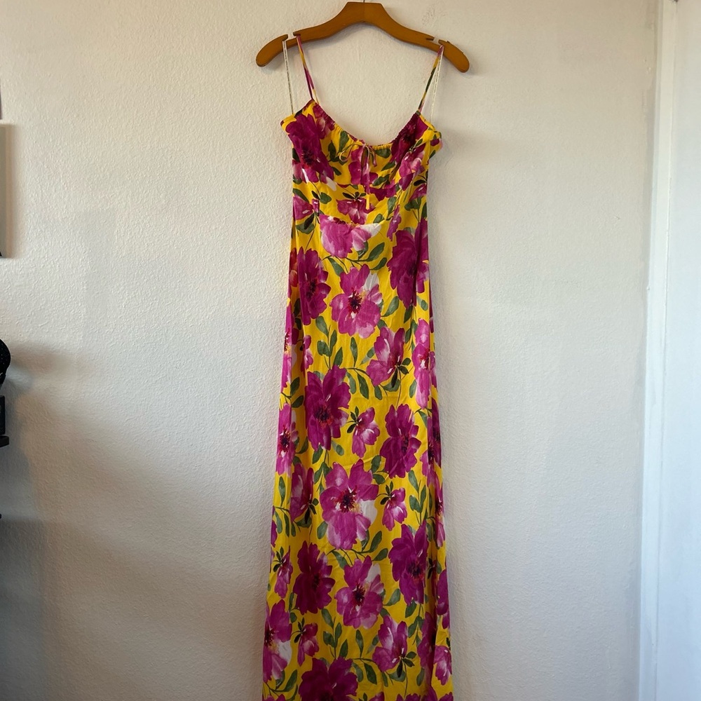 Favorite Daughter The One That Got Away Floral Keyhole Maxi Dress Size 6 - Picture 4 of 11